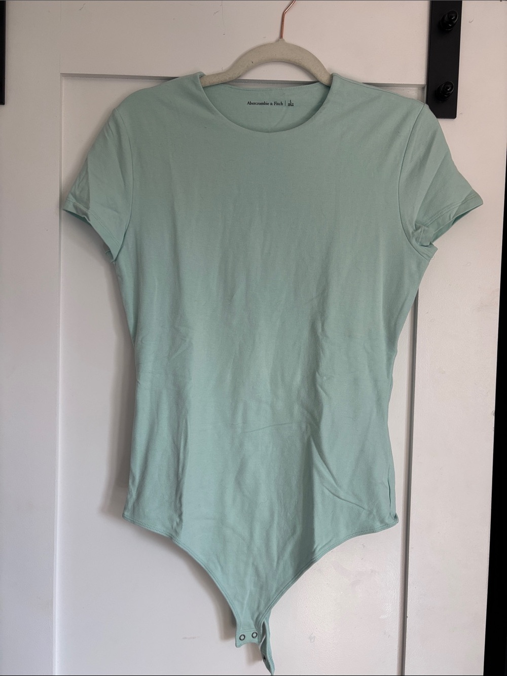 NWOT Abercrombie & Fitch Mint Short-Sleeve Crew Bodysuit